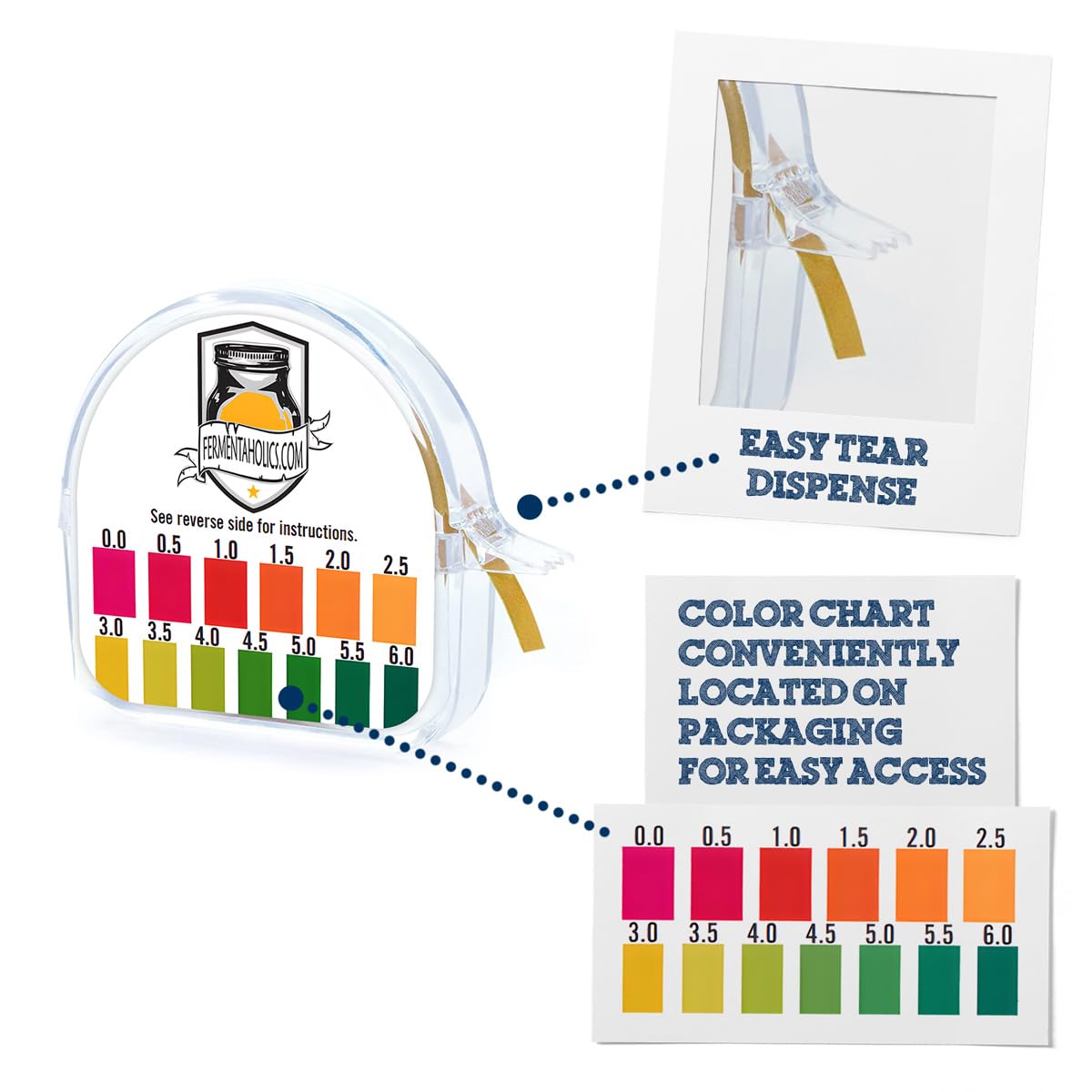 pH Test Strips - pH Range 0-6
