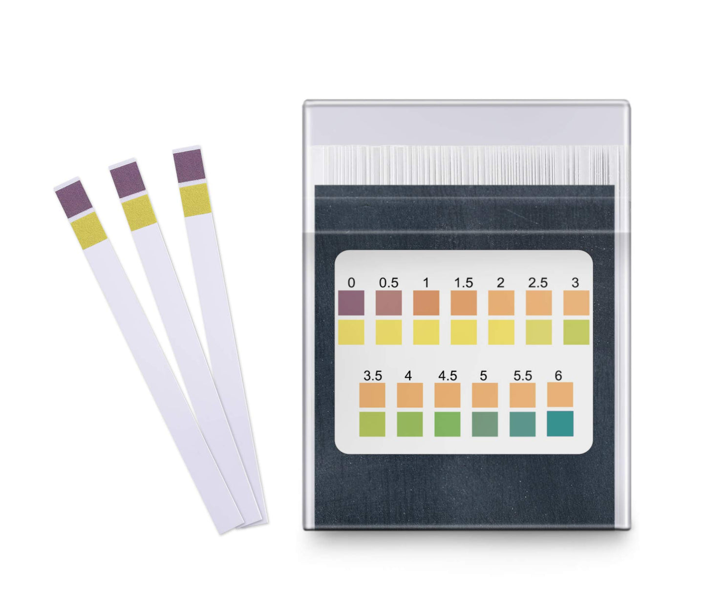 pH Test Strips - pH Range 0-6