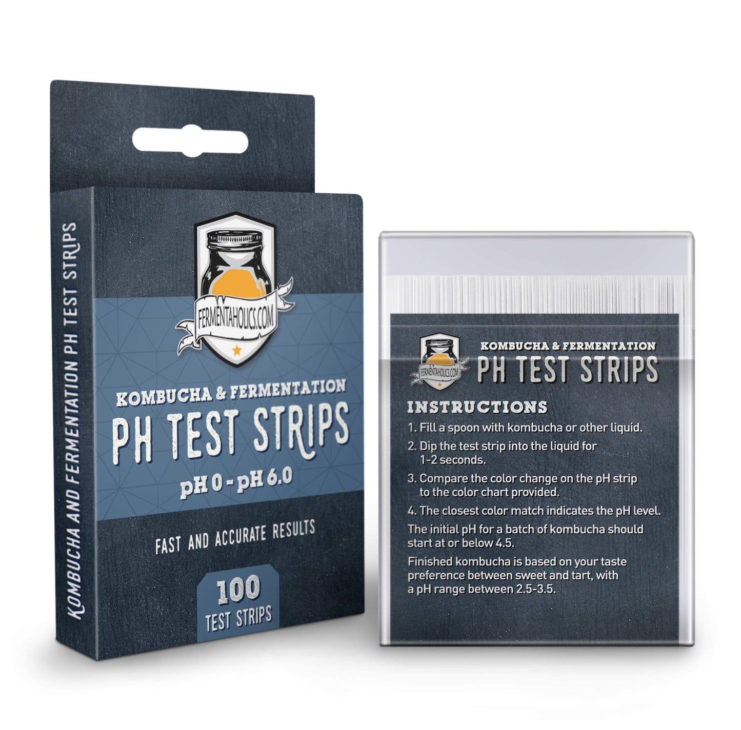 pH Test Strips - pH Range 0-6